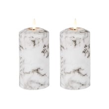 Remote LED Flameless Wax Pillars (Set of 2)